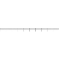 vidaXL Garden Fence with Hoop Top Steel 1781.5x60 cm Black