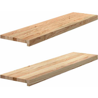 vidaXL Window Sills 2 pcs Untreated 100x30x2 cm Solid Wood Oak