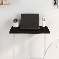 vidaXL Table Top Dark Brown 60x40x(2-4) cm Treated Solid Wood Oak
