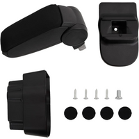 vidaXL Car Armrest Black 12x37x(31-48) cm ABS