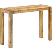 vidaXL Console Table 110x35x76 cm Rough Mango Wood