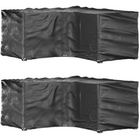 vidaXL L-Shaped Garden Furniture Covers 2 pcs 16 Eyelets 215x215x90 cm