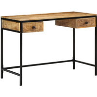 vidaXL Writing Desk Brown 105 x 50 x 75 cm Solid Mango Wood and Metal
