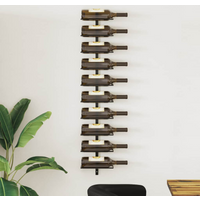 vidaXL Wall-mounted Wine Rack for 10 Bottles Black Metal
