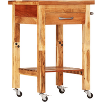 vidaXL Kitchen Trolley 55x55x89 cm Solid Wood Acacia