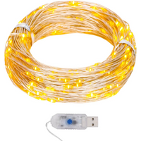 vidaXL LED Micro Fairy String Lights 40m 400 LED Warm White 8 Function