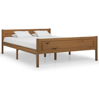 vidaXL Bed Frame without Mattress Solid Pinewood Honey Brown 120x200 cm