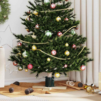 vidaXL Christmas Tree Stand 1.73 Green 50 x 50 x 16 cm Solid Pine Wood