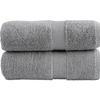 vidaXL Premium Guest Towels "SOLUND" 2 pcs Grey 30x50 cm 600 gsm