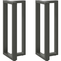 vidaXL Bar Table Legs T-Shaped 2 pcs Anthracite 40x35x(100-101) cm Steel