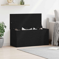 vidaXL Storage Box Black oak 100 x 42 x 46 cm Engineered Wood