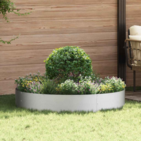 vidaXL Planter Ring Silver 120 x 120 x 20 cm Galvanised Steel