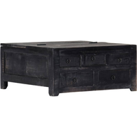 vidaXL Coffee Table Black 65x65x30 cm Solid Mango Wood