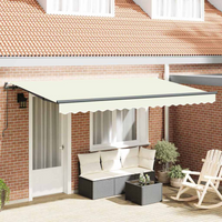 vidaXL Retractable Awning Manual Cream 350 x 200 cm Fabric