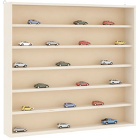 vidaXL Wooden Collector's Display Case with 6 Shelves 60x8.5x55cm