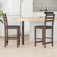 vidaXL Dining Chairs 2 pcs Light Brown 40 x 47.5 x 99.5 cm