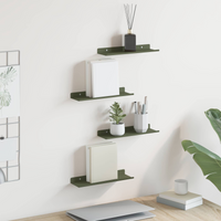 vidaXL Floating Shelf 4 pcs Olive Green 30 x 9 x 2.5 cm Steel