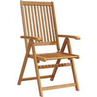 vidaXL Folding Garden Chairs 2 pcs Solid Acacia Wood Brown