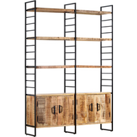 vidaXL 4-Tier Bookcase 124x30x180 cm Rough Mango Wood