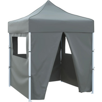 vidaXL Professional Folding Party Tent with 4 Sidewalls 2x2 m Steel Anthracite