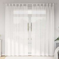 vidaXL Voile Curtains with Loops 2 pcs White 140x225 cm