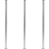 vidaXL Fence Posts 3 pcs Aluminium 185 cm