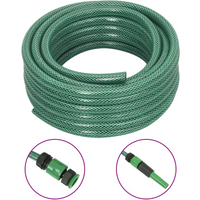 vidaXL Garden Hose with Fitting Set Green 0.5" 20 m PVC