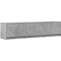 vidaXL TV Cabinet with LED Concrete 165 x 34 x 40 cm Engineered Wood