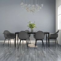 vidaXL Dining Chairs 6 pcs Grey PP