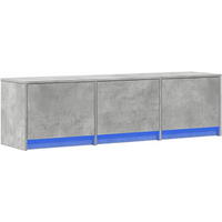 vidaXL TV Cabinet with LED Concrete 140 x 34 x 40 cm Engineered Wood