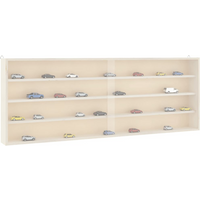 vidaXL Wooden Collector's Display Case with Doors 100x8.5x37cm