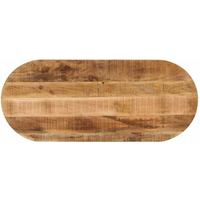 vidaXL Table Top 140x60x2.5 cm Oval Solid Wood Rough Mango