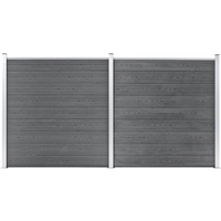 vidaXL Garden Fence WPC 353x186 cm Grey