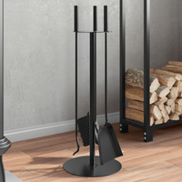 vidaXL 4 Piece Fireplace Tool Set 22x59 cm Steel