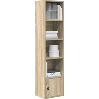 vidaXL Bookcase Sonoma Oak 31x24x127 cm Engineered Wood