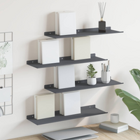 vidaXL Floating Shelf 4 pcs Anthracite 60 x 18 x 2.5 cm Steel