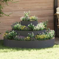 vidaXL Garden Planter Anthracite 120 x 120 x 20 cm Cold-rolled Steel
