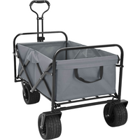 vidaXL Folding Hand Trolley Manual Grey 89 x 63 x 96 cm