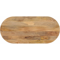 vidaXL Table Top 120x60x2.5 cm Oval Solid Wood Mango