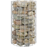 vidaXL Circular Gabion Pole Galvanised Steel Ø30x50 cm