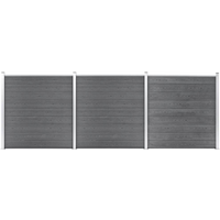 vidaXL Garden Fence WPC 526x186 cm Grey