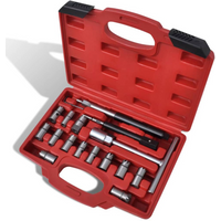 17 pcs Diesel Injector Seat Cutter Set