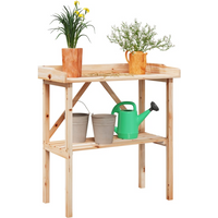 vidaXL Plant Table with Shelf 78x38x82.5 cm Solid Wood Fir
