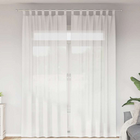 vidaXL Voile Curtains with Loops 2 pcs White 140x260 cm