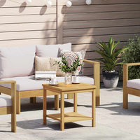vidaXL Side Table Oil Natural 45 x 45 x 45 cm Solid Acacia Wood