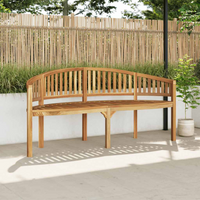 vidaXL Banana Bench 180 cm Solid Teak Wood