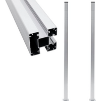 vidaXL Fence Posts 2 pcs Aluminium 185 cm