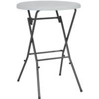 vidaXL Folding Bar Table White 80x110 cm HDPE