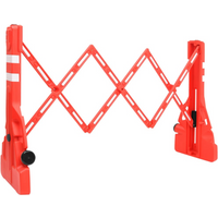 vidaXL Folding Traffic Barrier Red 210x50x105 cm