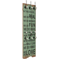 vidaXL Wall-mounted Coat Rack with 6 Hooks 120x40 cm HAPPY LOVE
